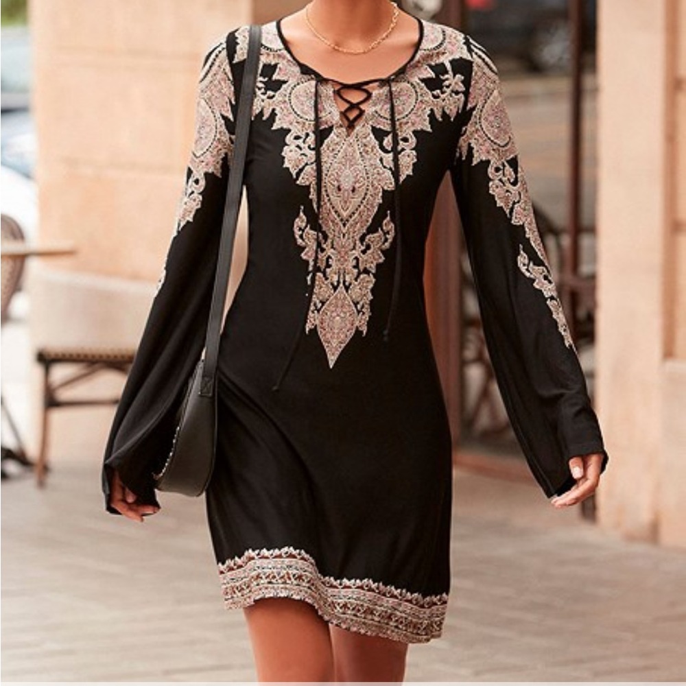 Lace Up LASCANA Dress